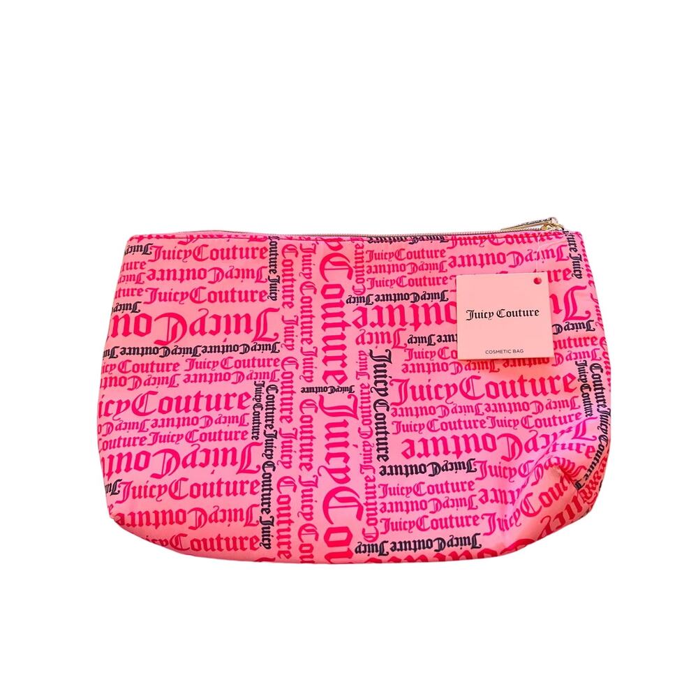 New Juicy Couture Pink Black Mini Cosmetic Bag